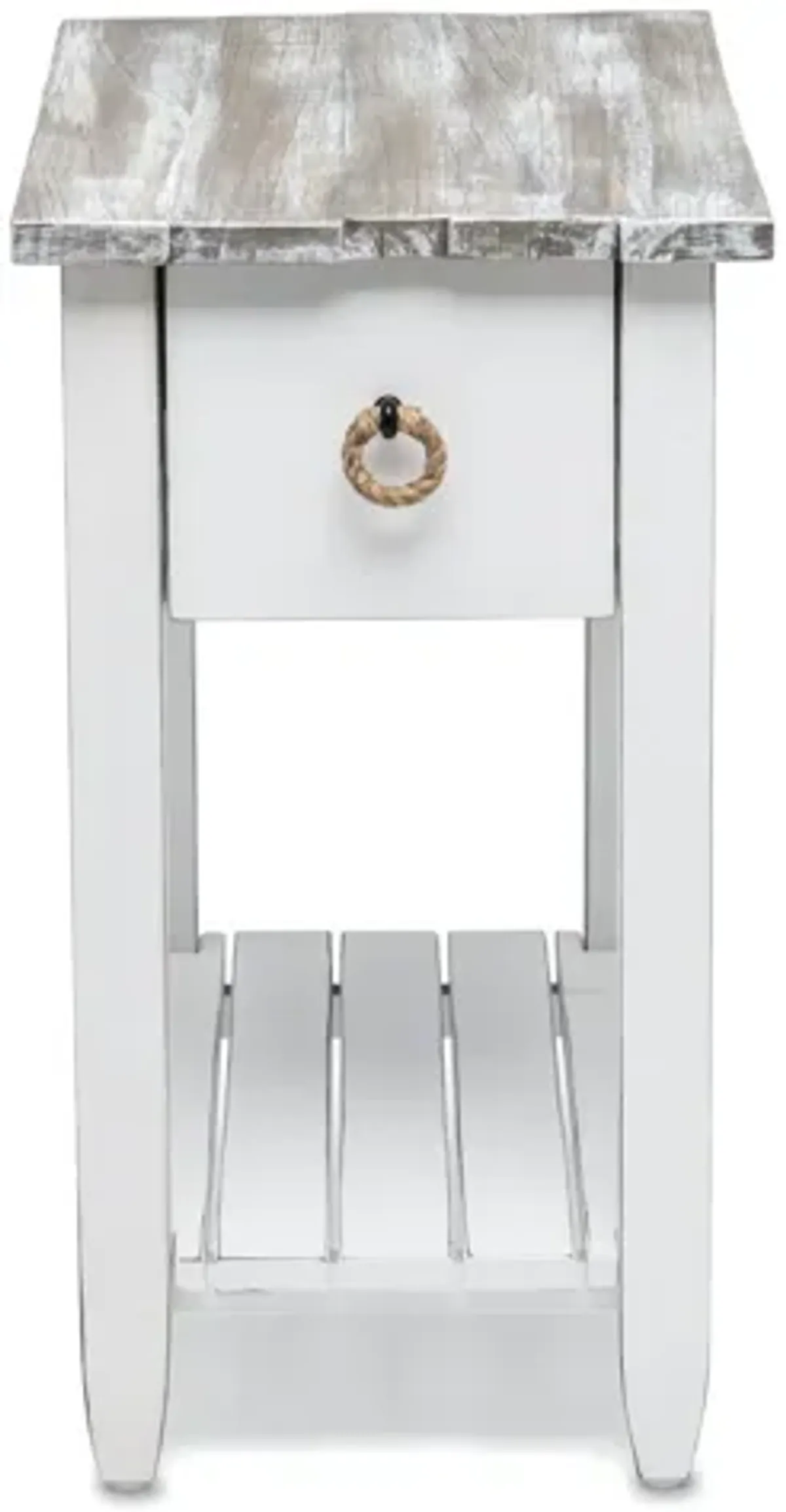 Picket Fence Chairside Table - Grey