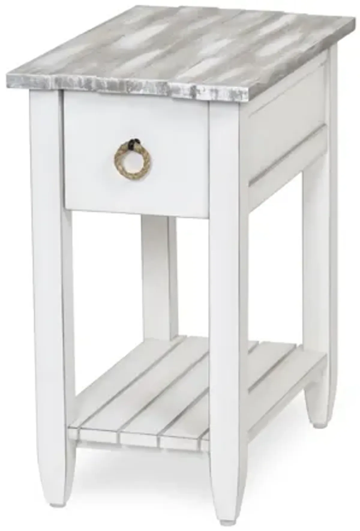 Picket Fence Chairside Table - Grey