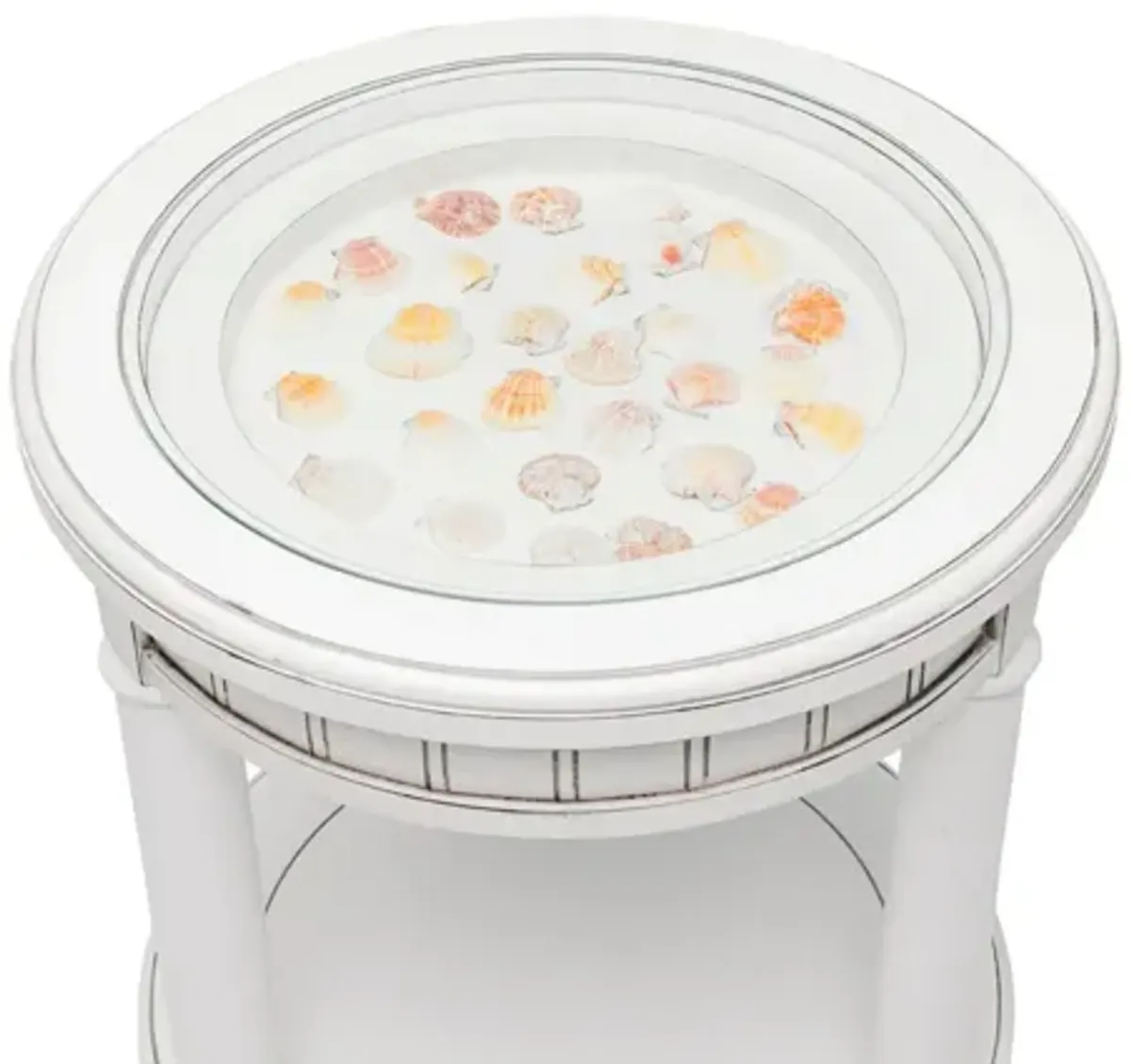 Monaco Round End Table with Tray Insert