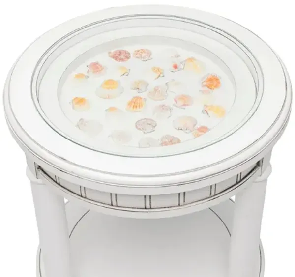 Monaco Round End Table with Tray Insert