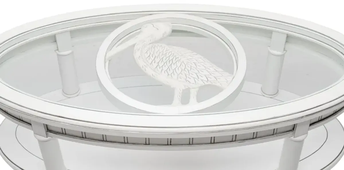 Monaco Oval Coffee Table with Pelican Insert