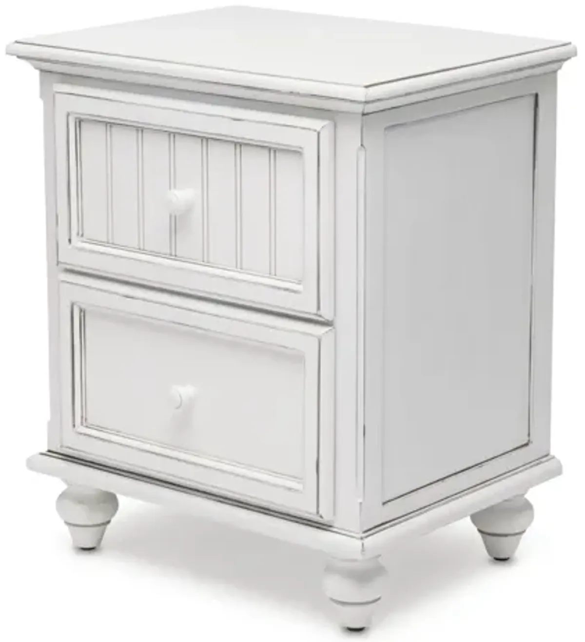Monaco 2 Drawer Nightstand - White