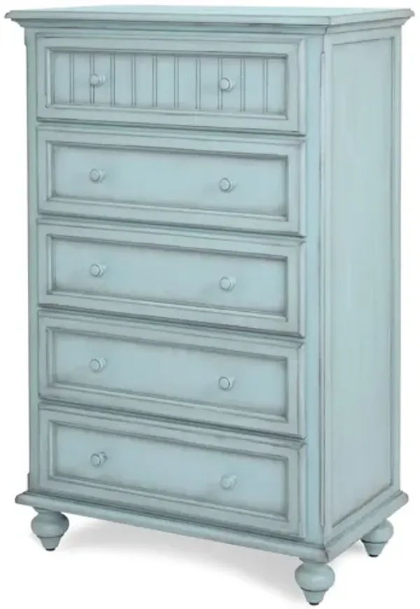 Monaco 5 Drawer Chest - Blue