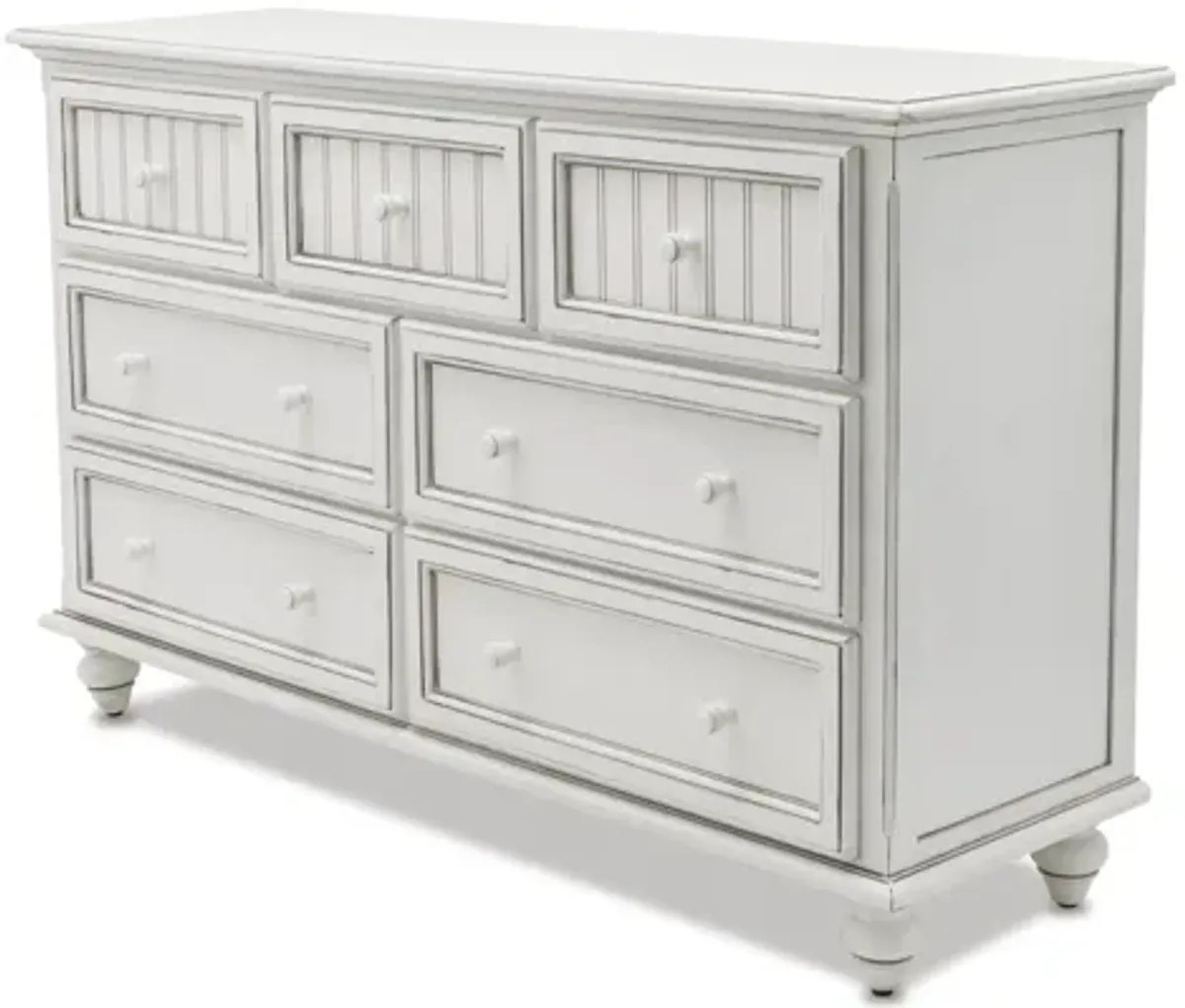 Monaco 7 Drawer Dresser - White