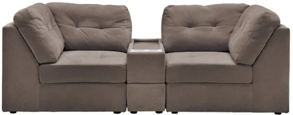 Rio Chocolate Media Storage Console Loveseat