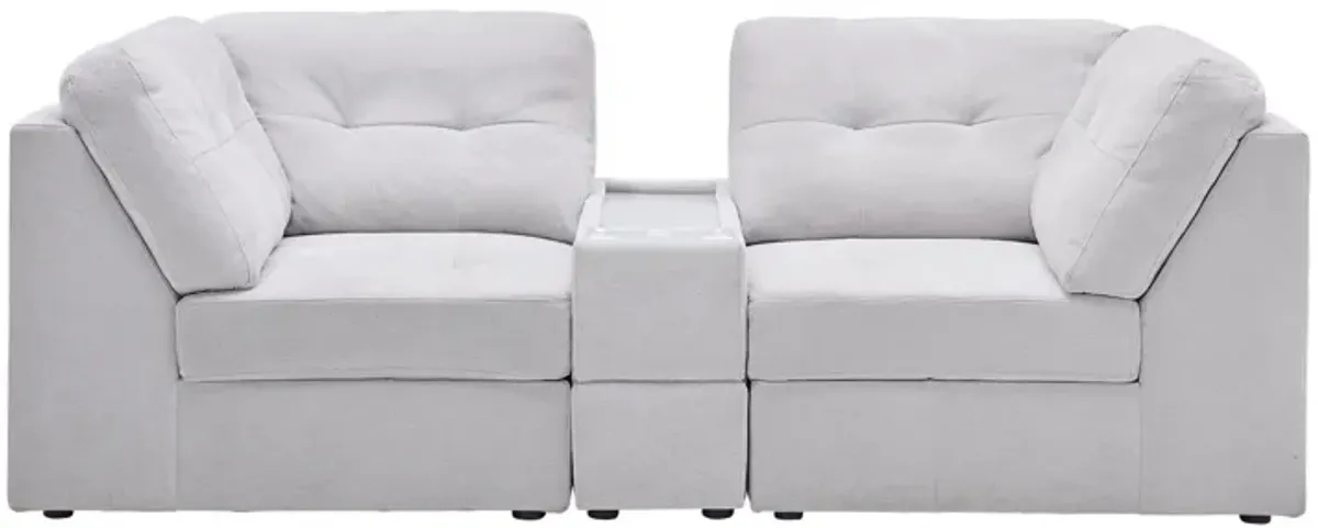 Rio Grey Media Storage Console Loveseat
