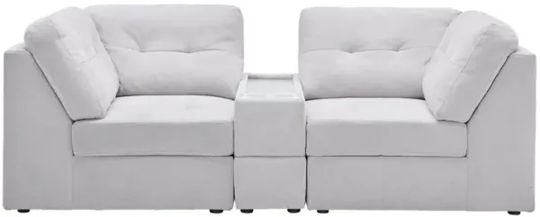 Rio Grey Media Storage Console Loveseat