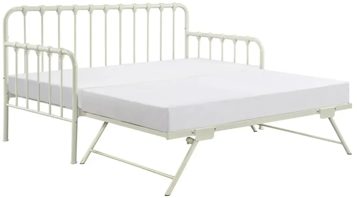 Constance Full Size Trundle Daybed - White