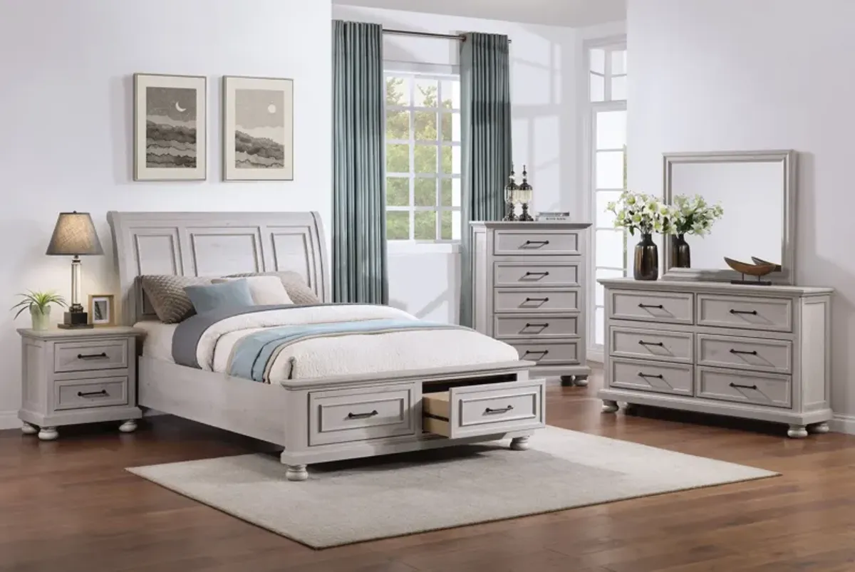 Arthur Light Grey 3-Piece Queen Bedroom Set