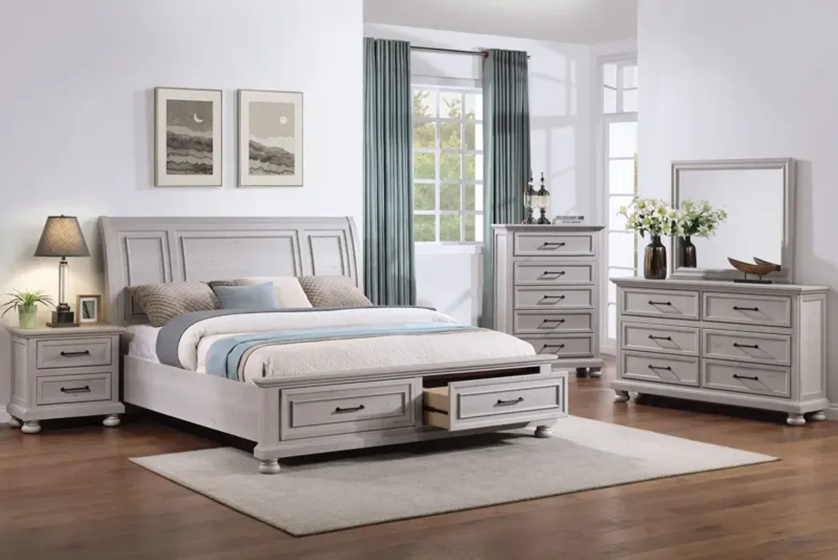 Arthur Light Grey 5-Piece King Bedroom Set