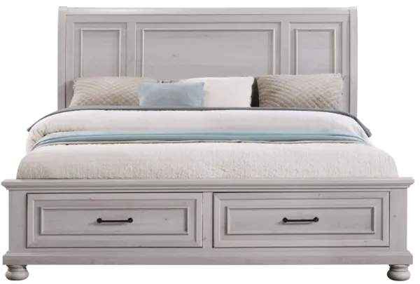 Arthur Light Grey King Storage Bed