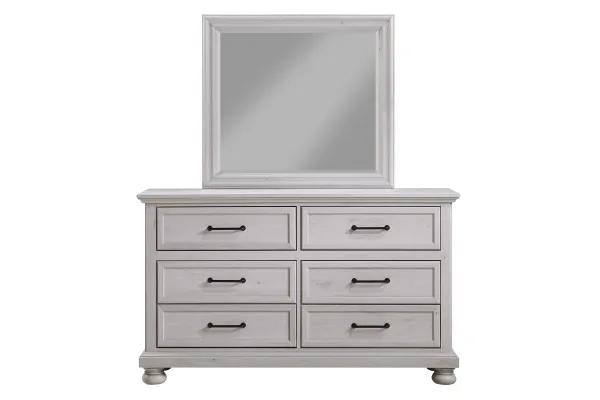 Arthur Light Grey Dresser + Mirror