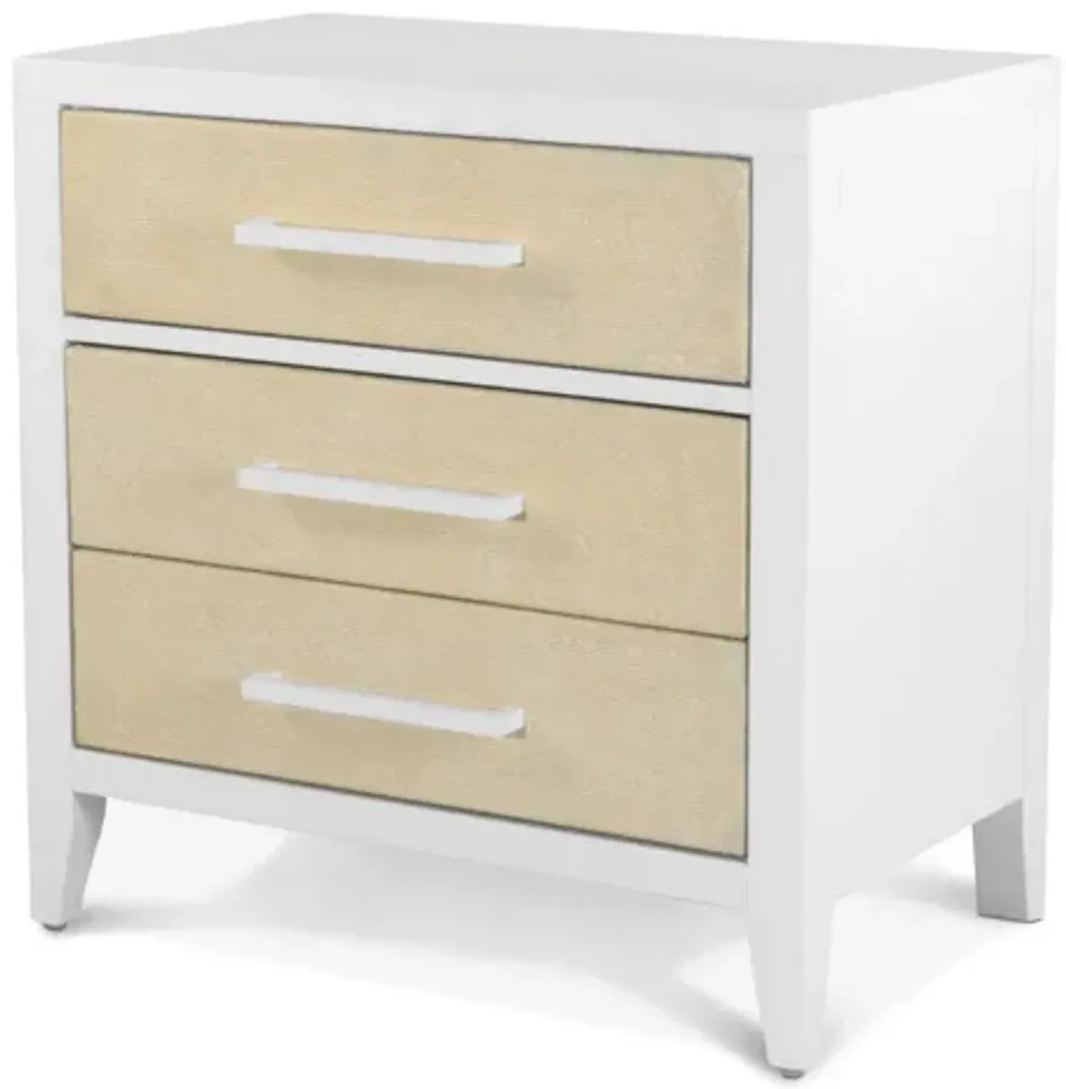 Miramar 3 Drawer Woven Nightstand