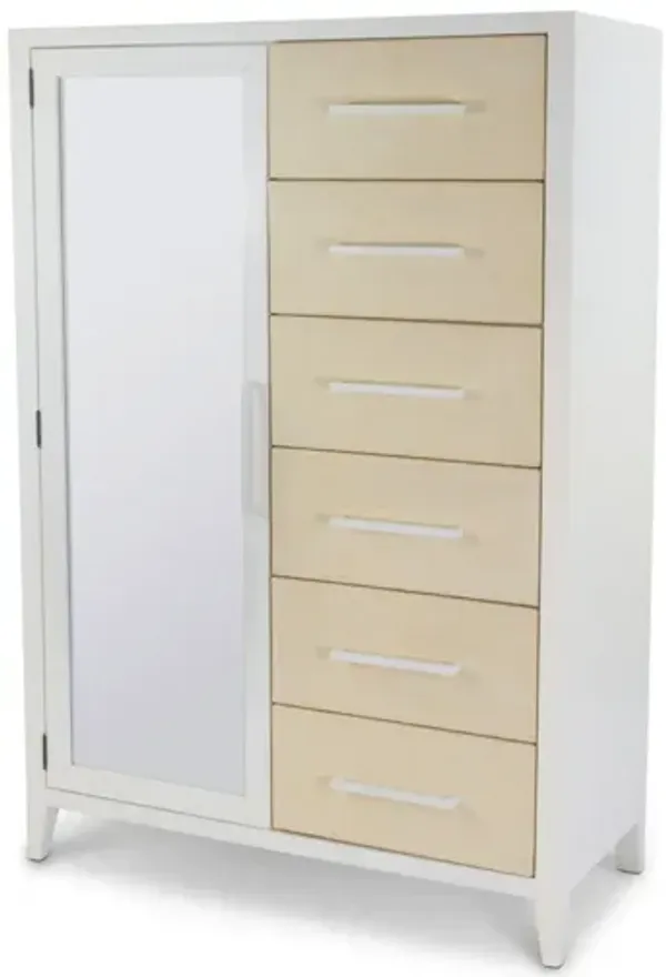 Miramar Woven Mirrored Door Chest