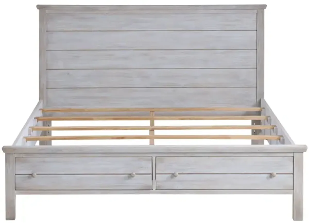 Geneva King Storage Solidwood Bed