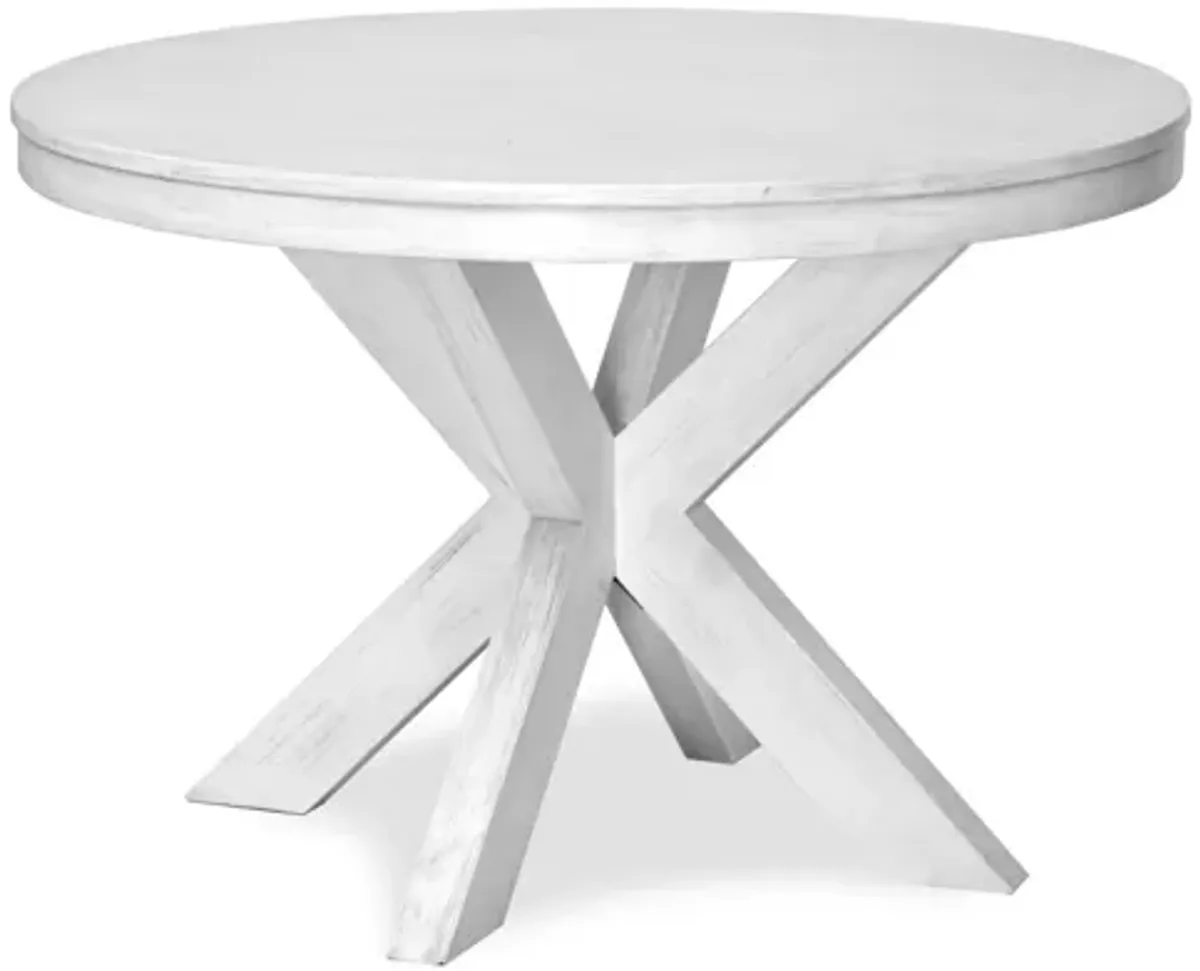 Surfside 45" Round Dining Table  X Shaped Base