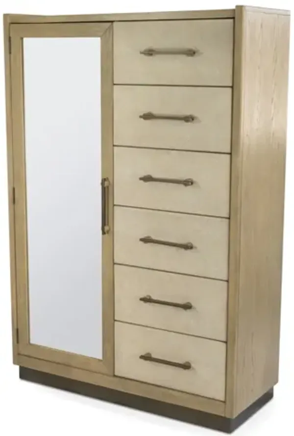 Rio Vista Woven Mirrored Door Chest