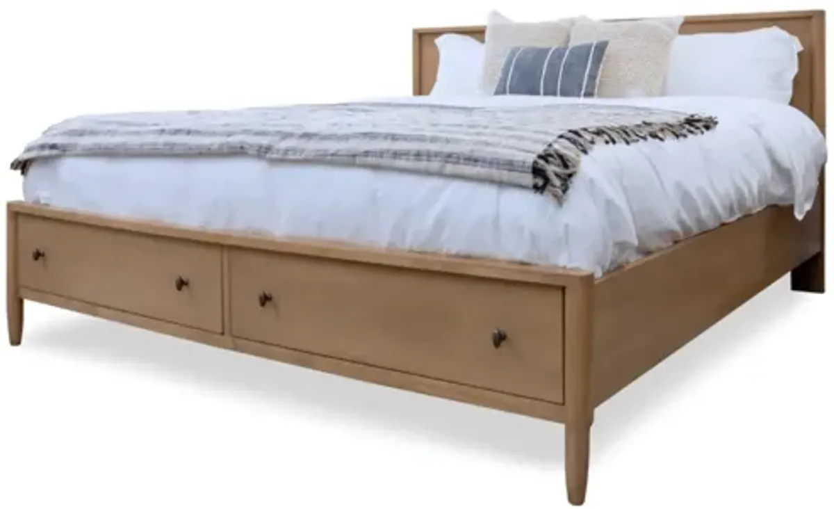 Chatham Queen Low Profile Platform Solidwood Bed with Storage