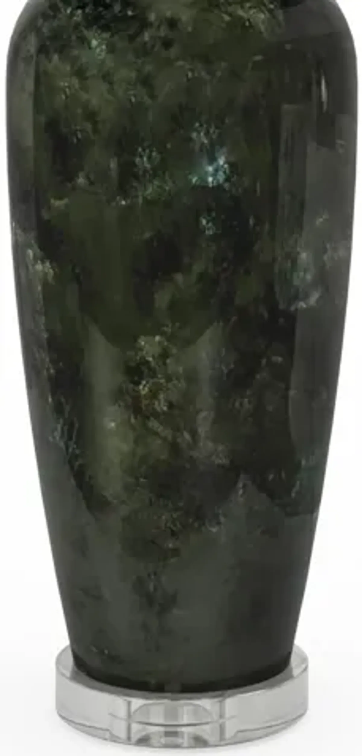 Eclipse 31" Green and Black Tones Glass Table Lamp (Set of 2)