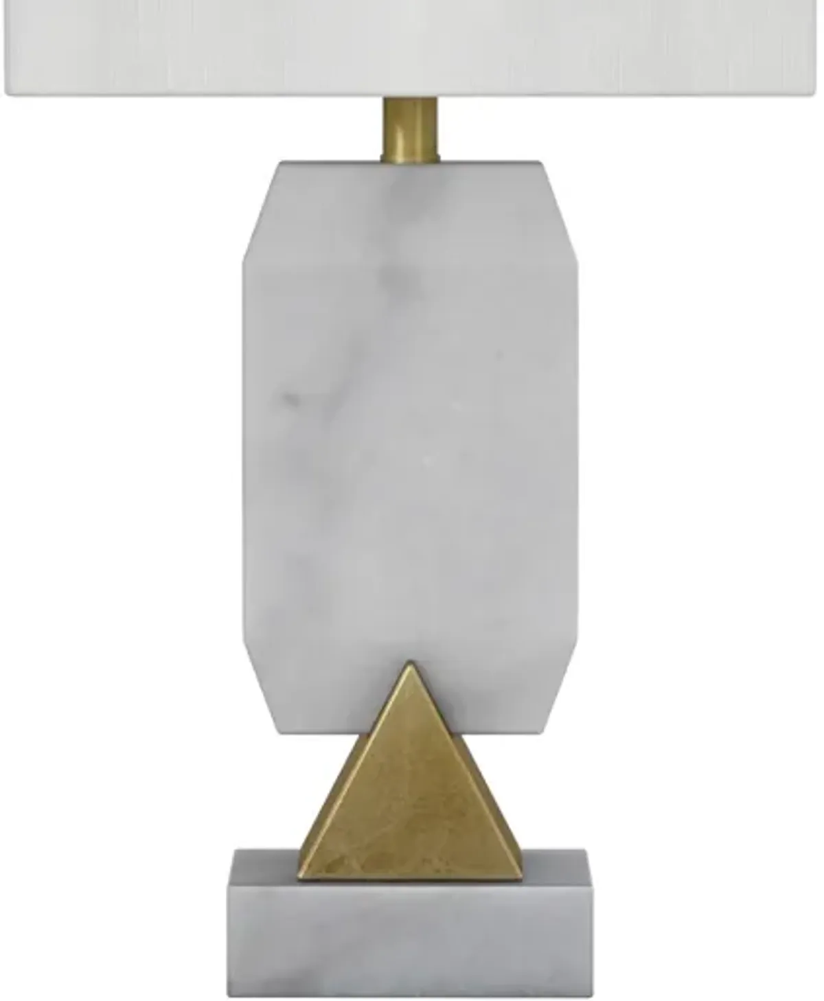 Elizabeth 27" White Marble & Gold Table Lamps (Set of 2)