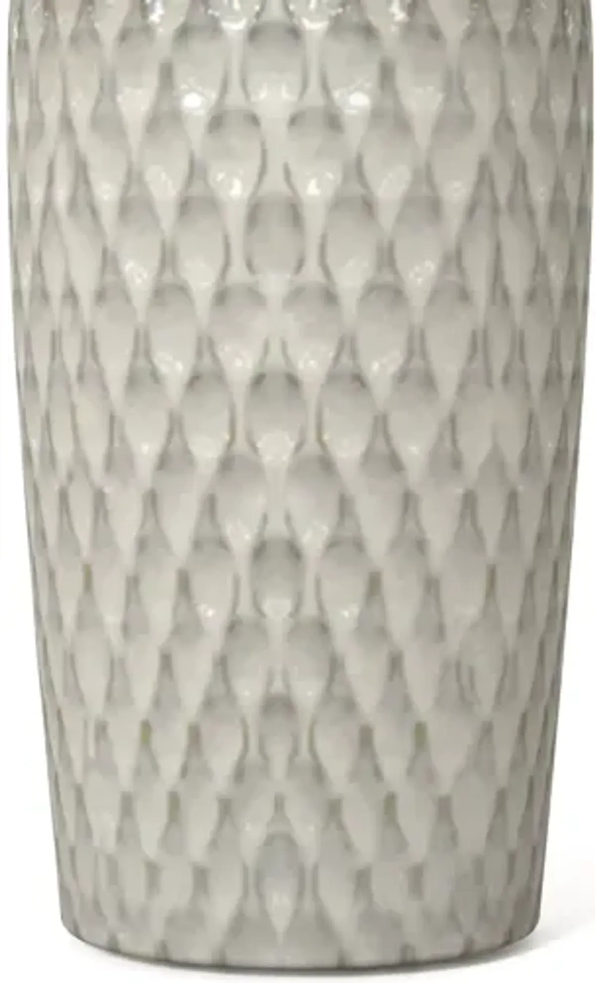 Luna 27" White Ceramic Table Lamp w/ Gentle Distressing (Set of 2)