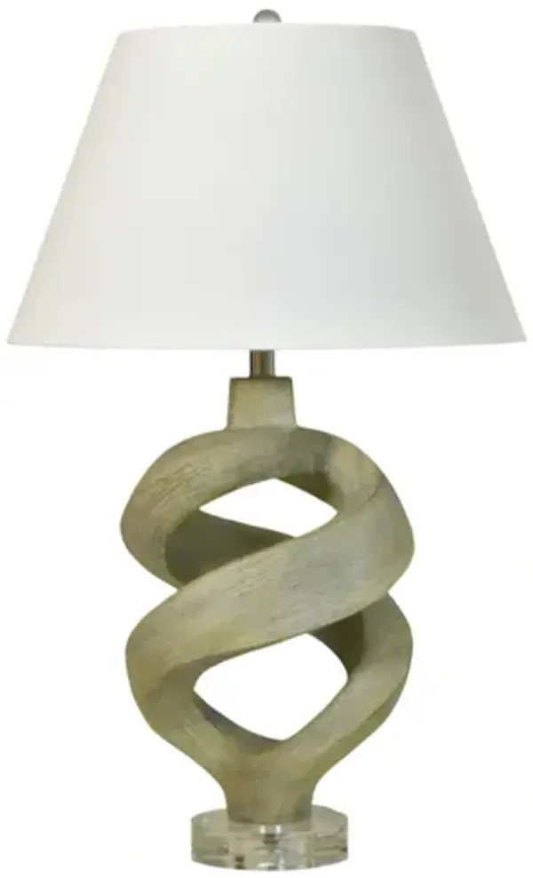 Infinity 31" Grey Wash Faux Wood Resin Table Lamp