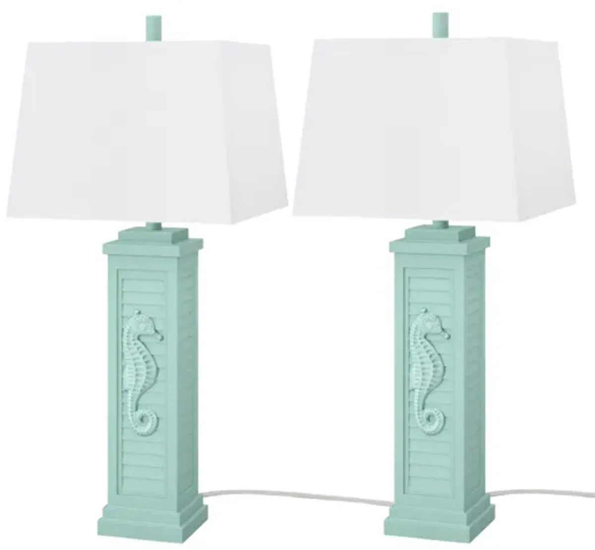 Sea Horse Shutter Table Lamp (Set of 2)
