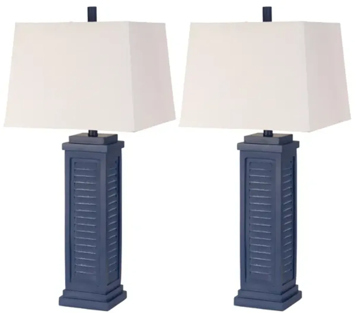 Shutter Table Lamp - Navy (Set of 2)