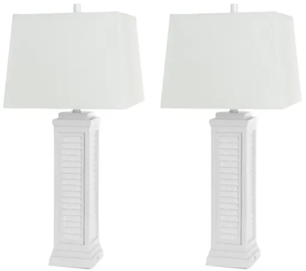 Shutter Table Lamp - White (Set of 2)