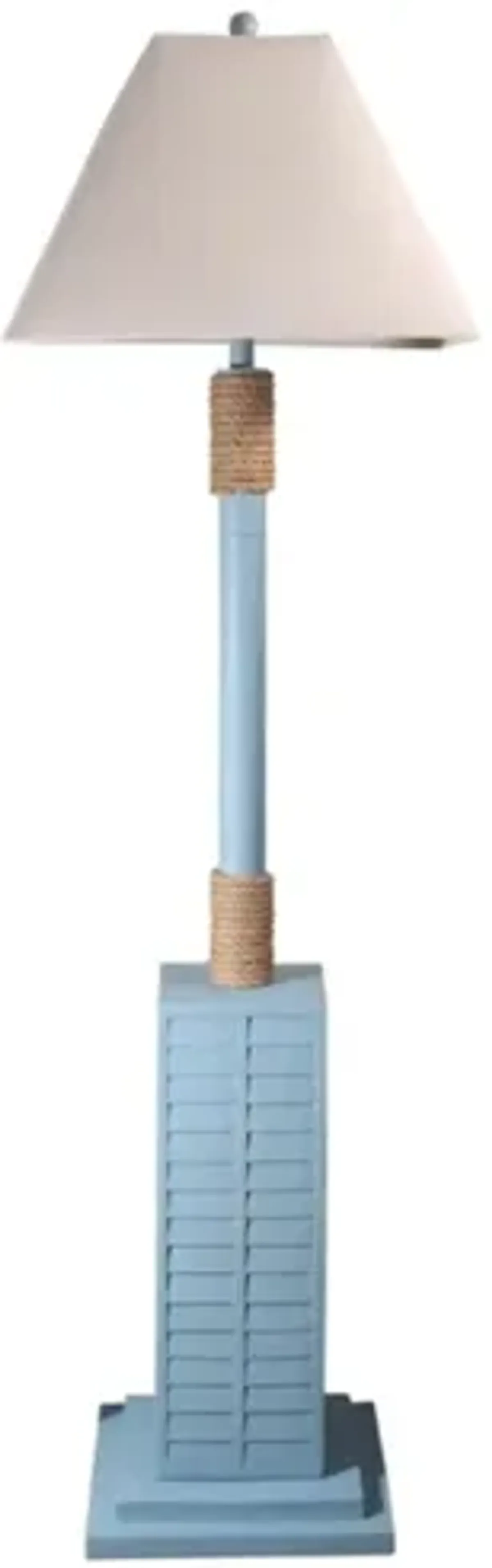 Lux Lighting  63'' Coastal Blue Shutter Floor Lamp - 3 Way Switch