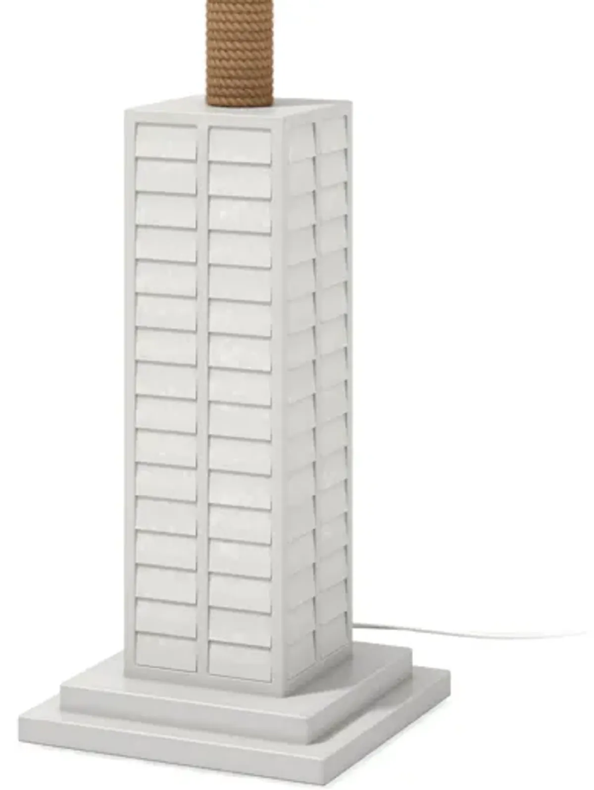 Lux Lighting  63'' Coastal White Shutter Floor Lamp - 3 Way Switch