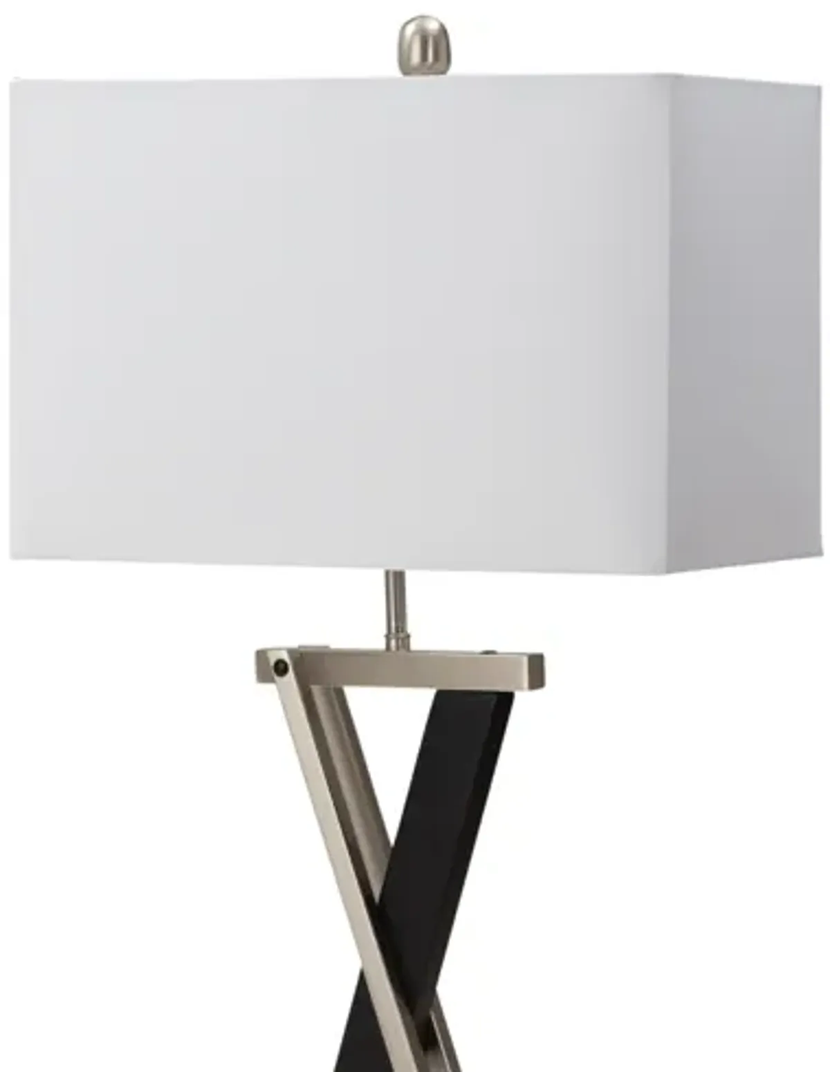 Lux Lighting Modern Sleek Metal Table Lamps (Set of 2)