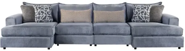 DreamTwo Steel 4-Piece Dual Chaise Sectional