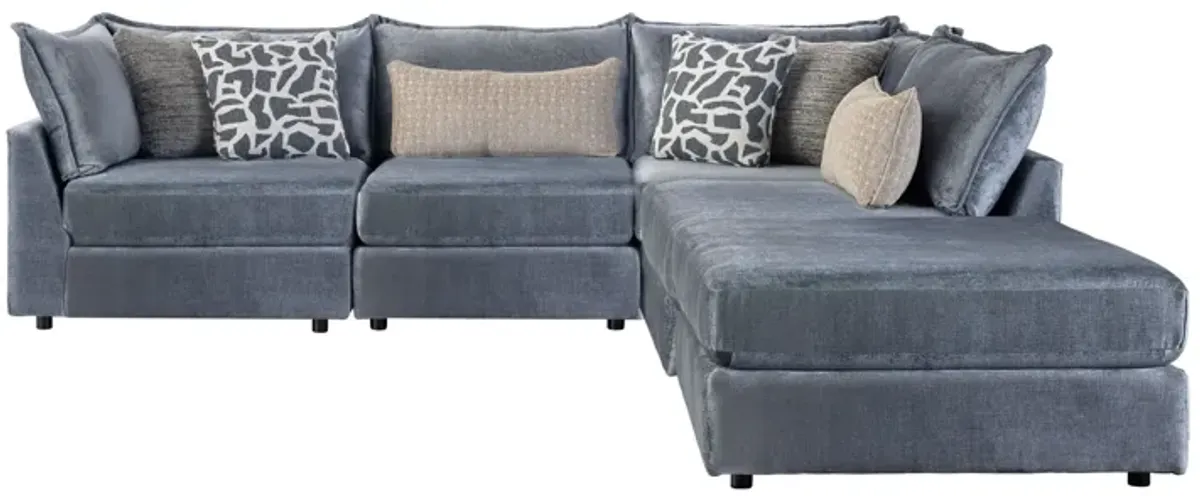 DreamTwo Steel 5-Piece Corner Sectional with Ottoman