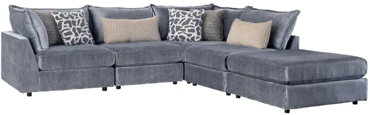 DreamTwo Steel 5-Piece Corner Sectional with Ottoman