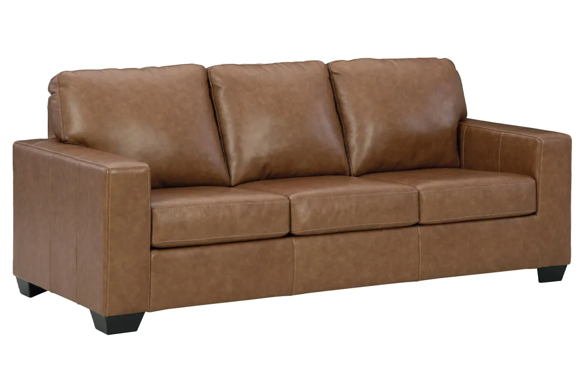 Baker Caramel Leather Queen Sleeper Sofa