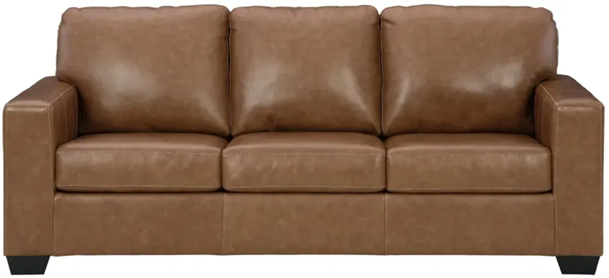Baker Caramel Leather Queen Sleeper Sofa