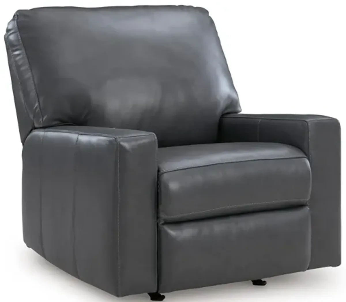 Baker Blue Leather Recliner