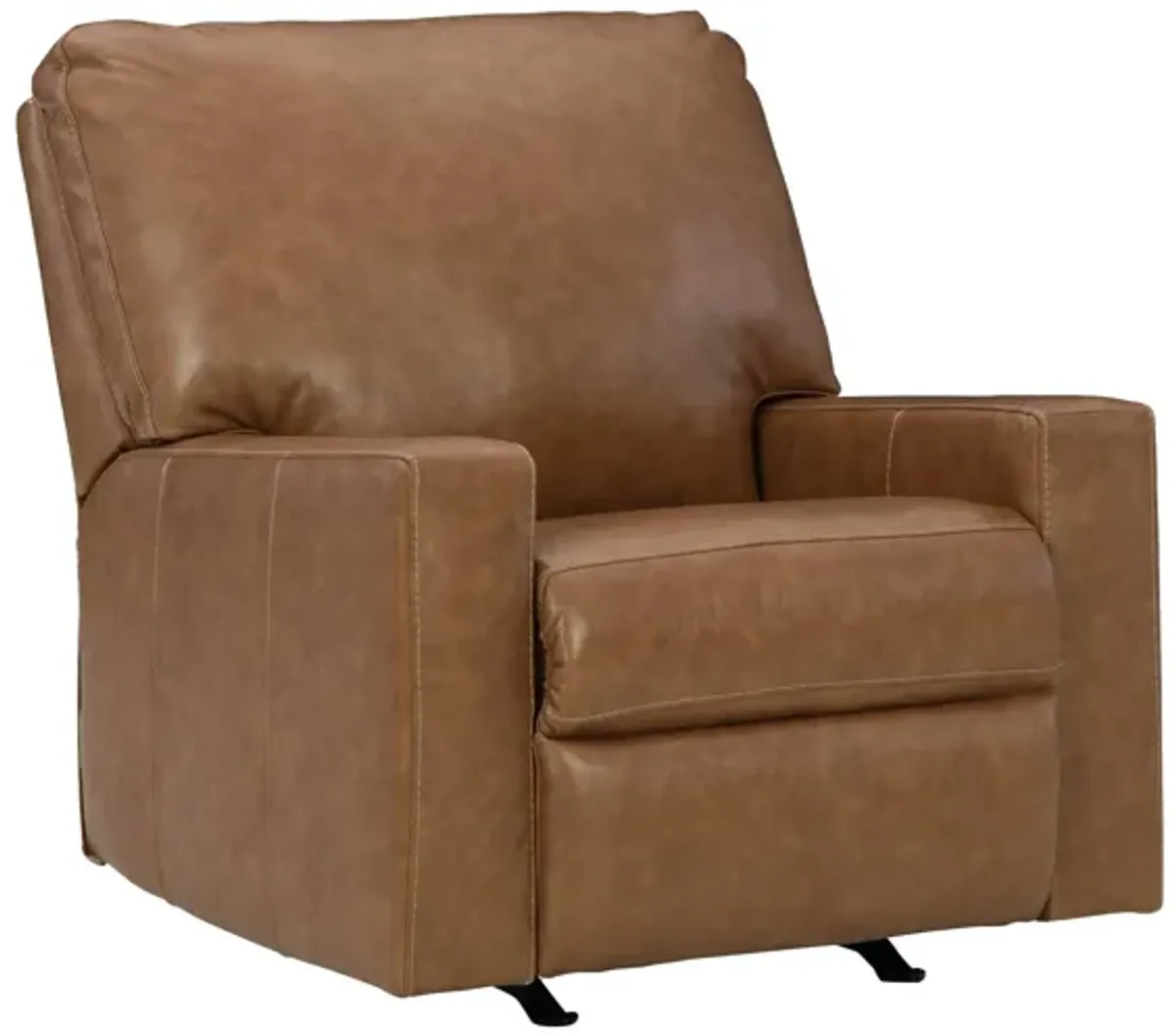 Baker Caramel Leather Recliner
