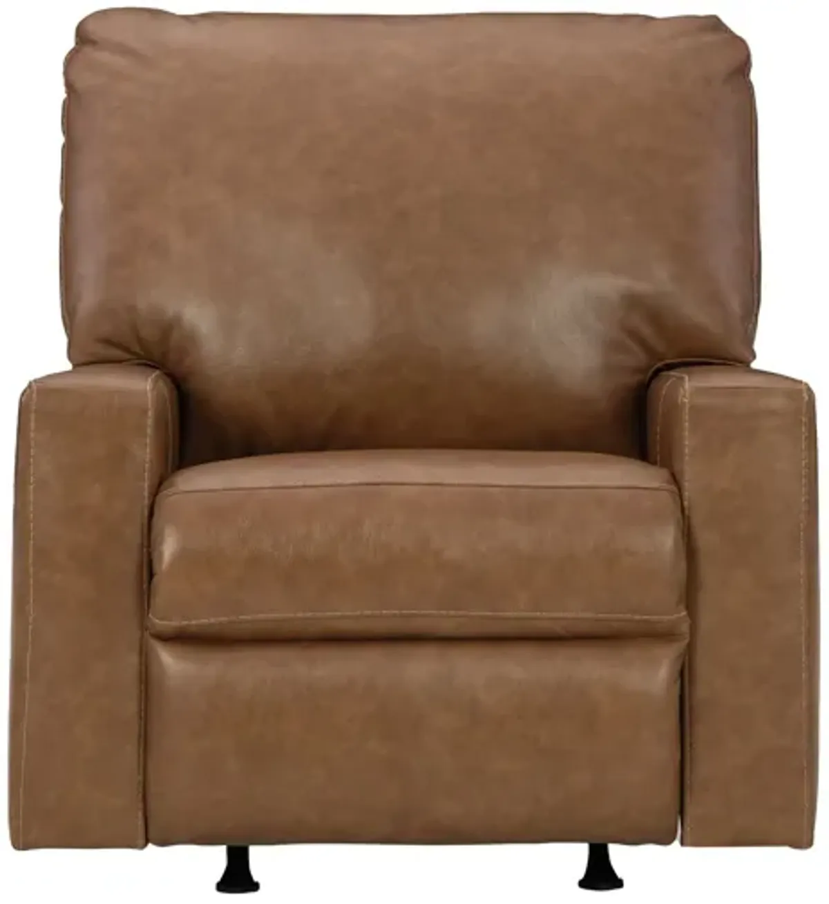 Baker Caramel Leather Recliner