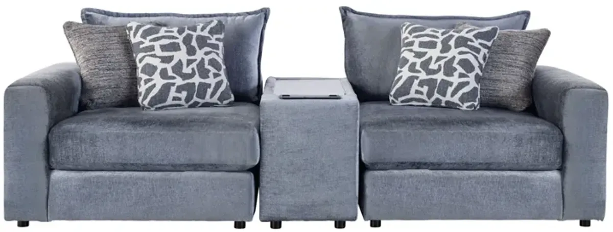 DreamTwo Steel Console Loveseat