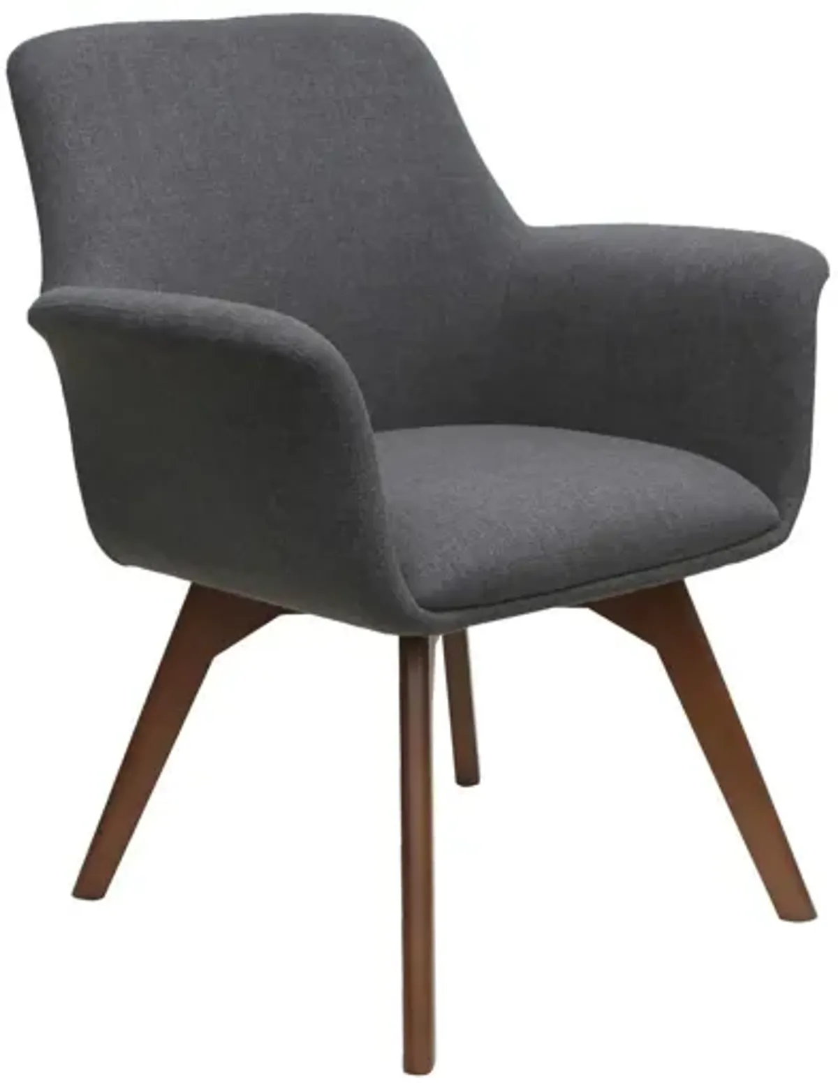 Bolster Mid Back Guest Chair with Wood Leg Base