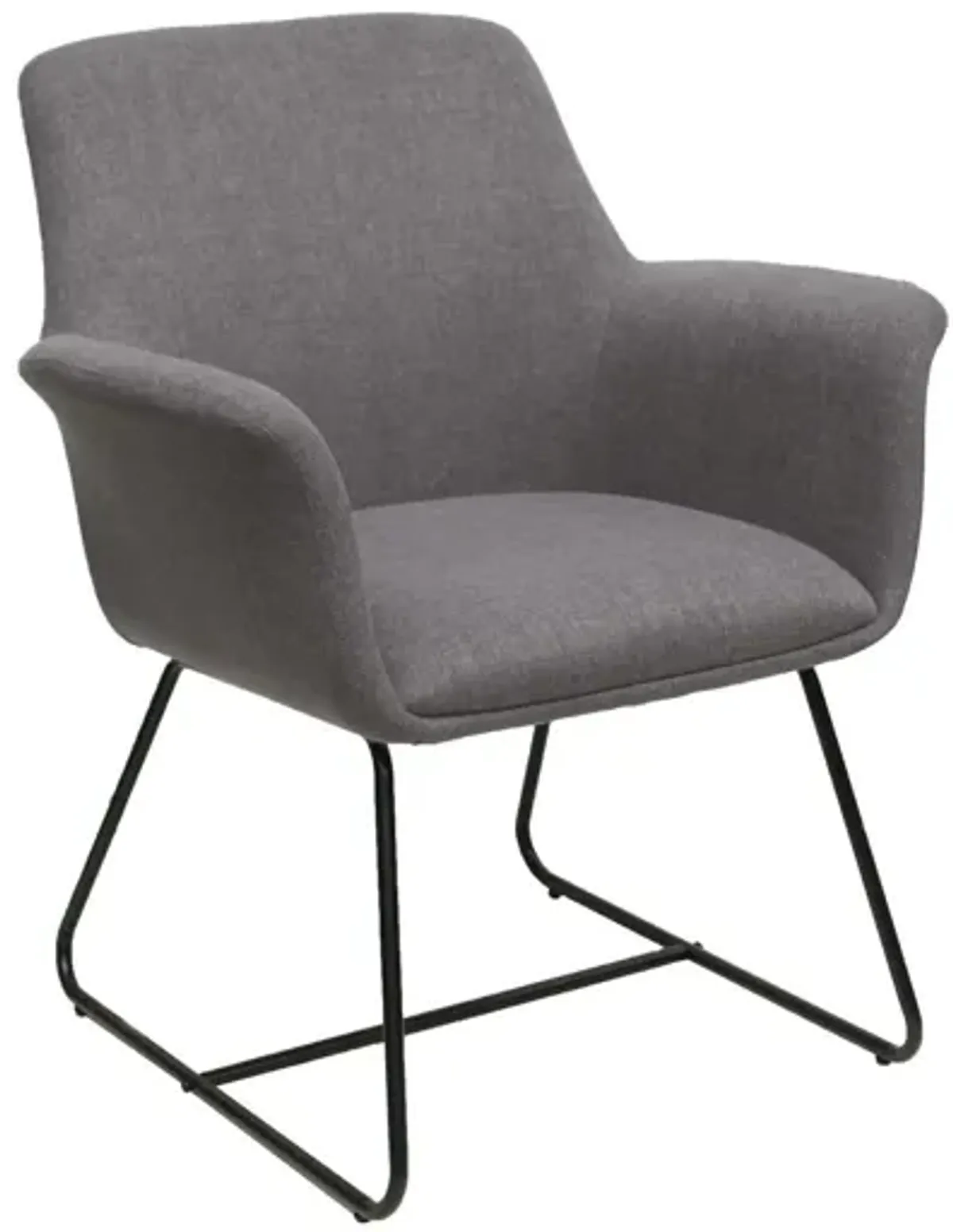 Bolster Mid Back Guest Chair with Metal Sled Base