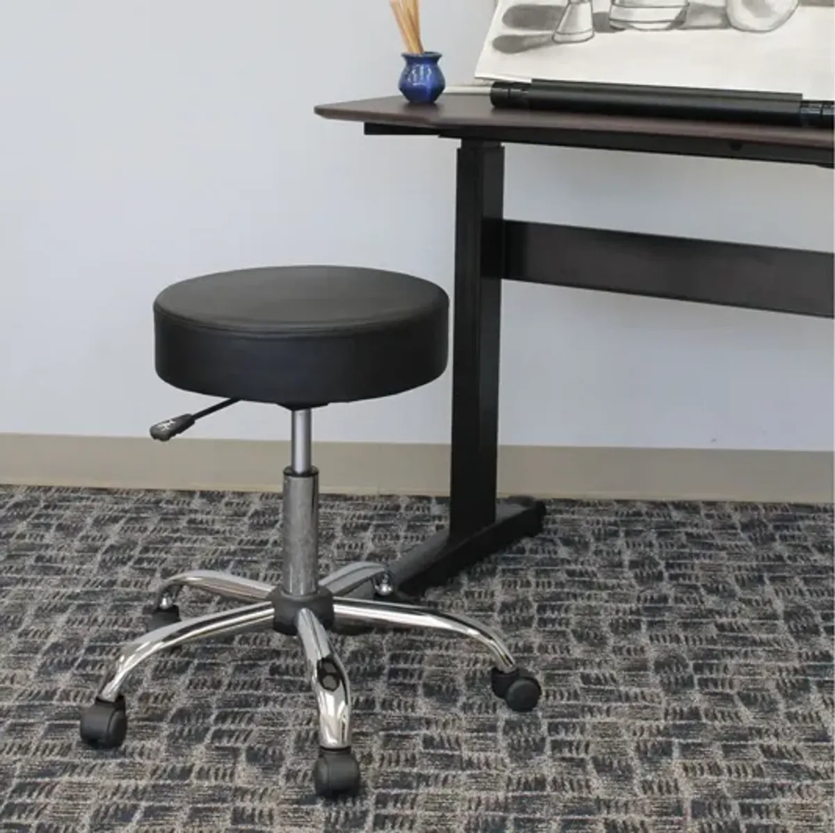 Medical Stools Medical Stool with Polished Chrome Base