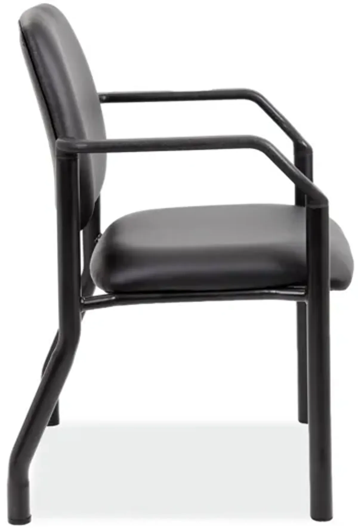 Big & Tall Guest Chair with Arms and Black Frame - 22''W