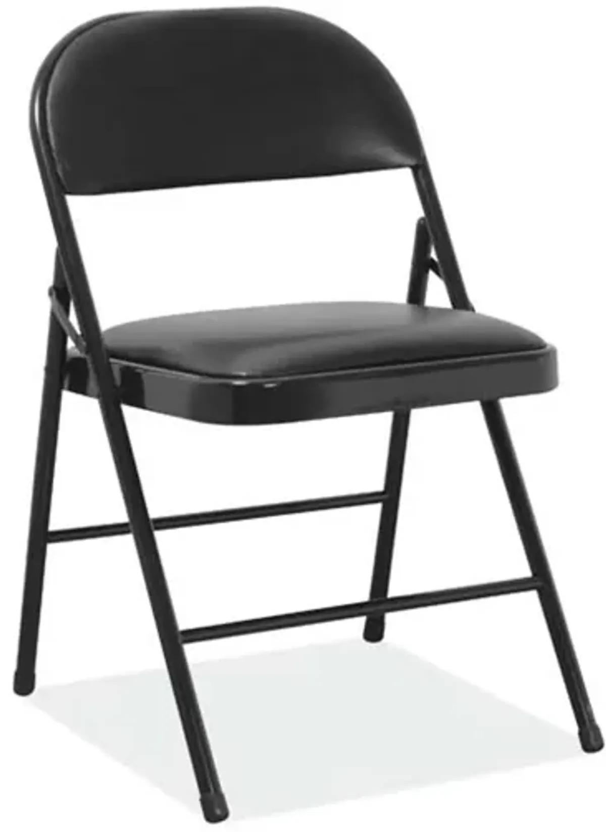 OfficeSource Black Steel Folding Chairs (Set of 4)