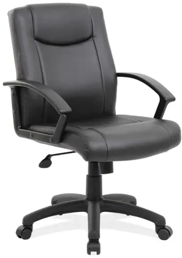 OfficeSource Advantage Collection Executive Mid Back with Black Frame