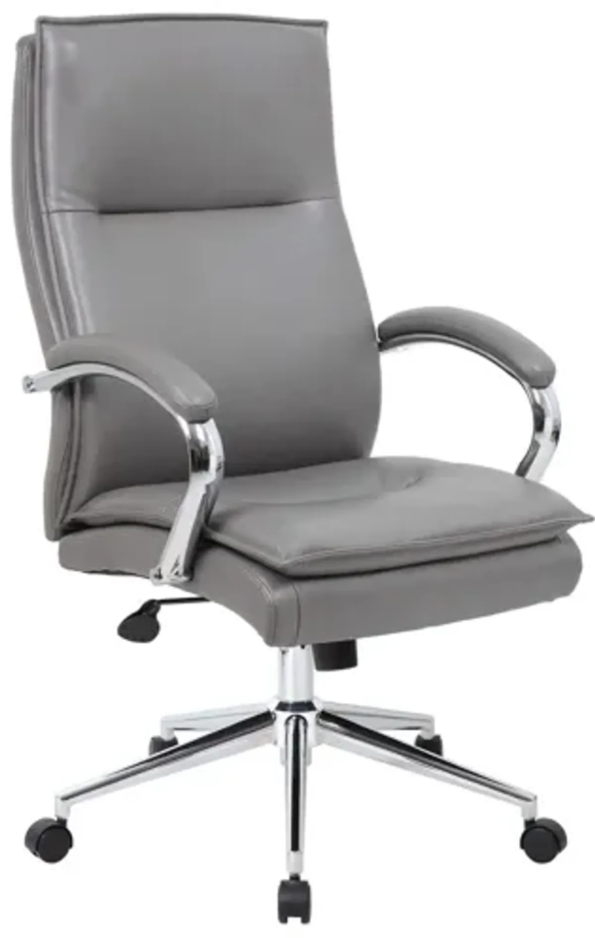 OfficeSource | Arc | Executive High Back with Fixed Arms and High Crown Chrome Frame