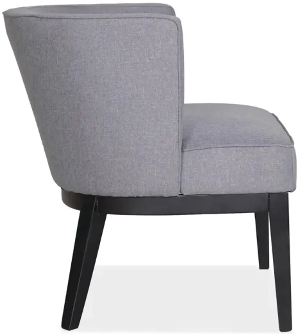 OfficeSource | Bowery | Barrel Back Arm Chair with Black Wood Legs