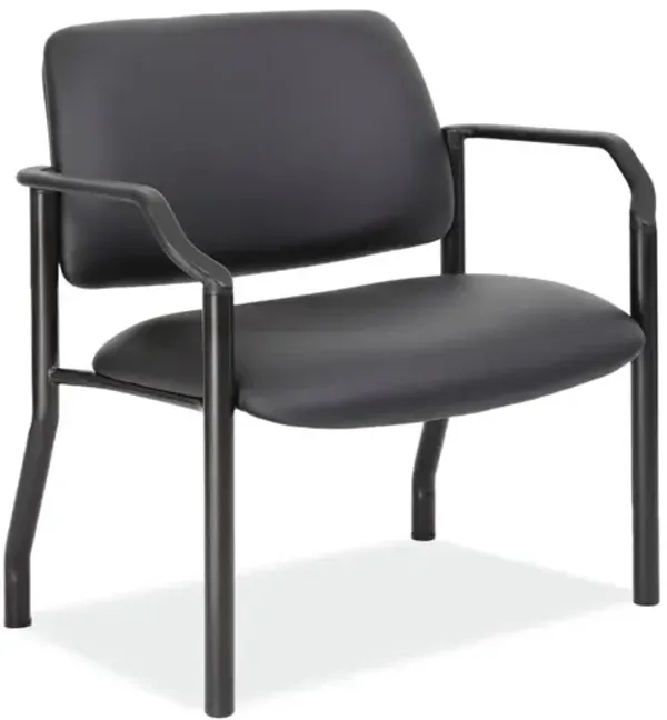 OfficeSource | Big & Tall | Guest Chair with Arms and Black Frame - 32''W